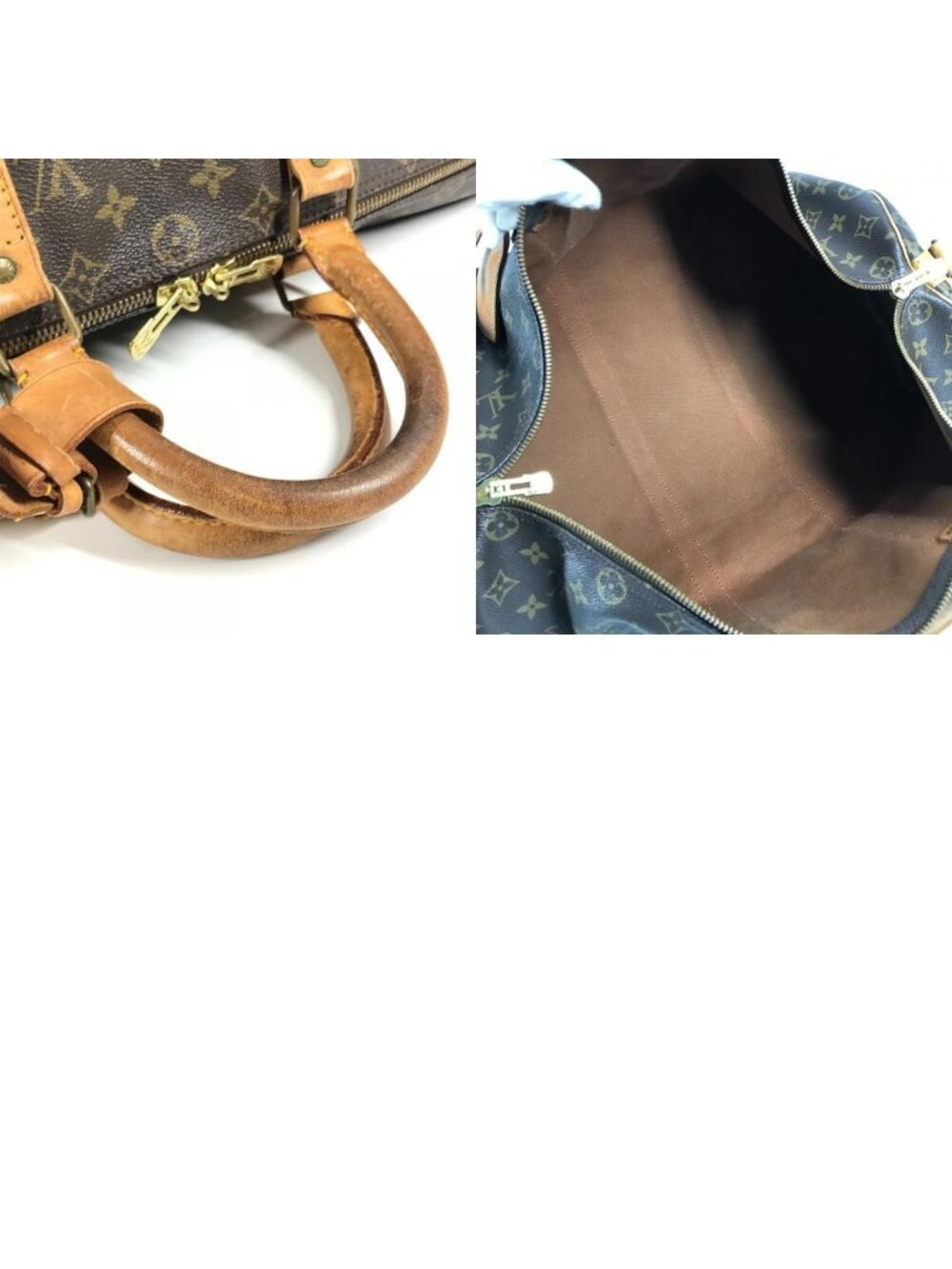 Louis Vuitton Boston Bag Keepall Bandouliere 50 Monogram Canvas Brown - Picture 9 of 9